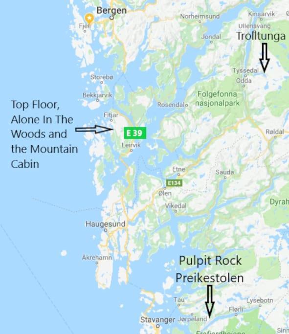 Topfloor Apartment Separate Entranc Nice View Stord Fitjar Exterior photo